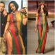 ✅ Rihanna Work Dress Rasta Jamaican Side Slit Split Mesh Carnival Riana Reggae